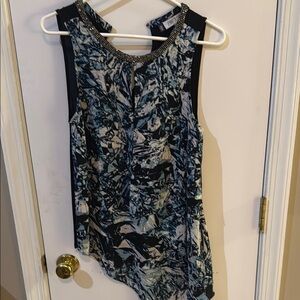 Stylish Sleeveless Abstract Print Top